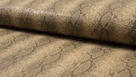 Luxury Realistic Crocodile Snakeskin Fabric Material - SAND